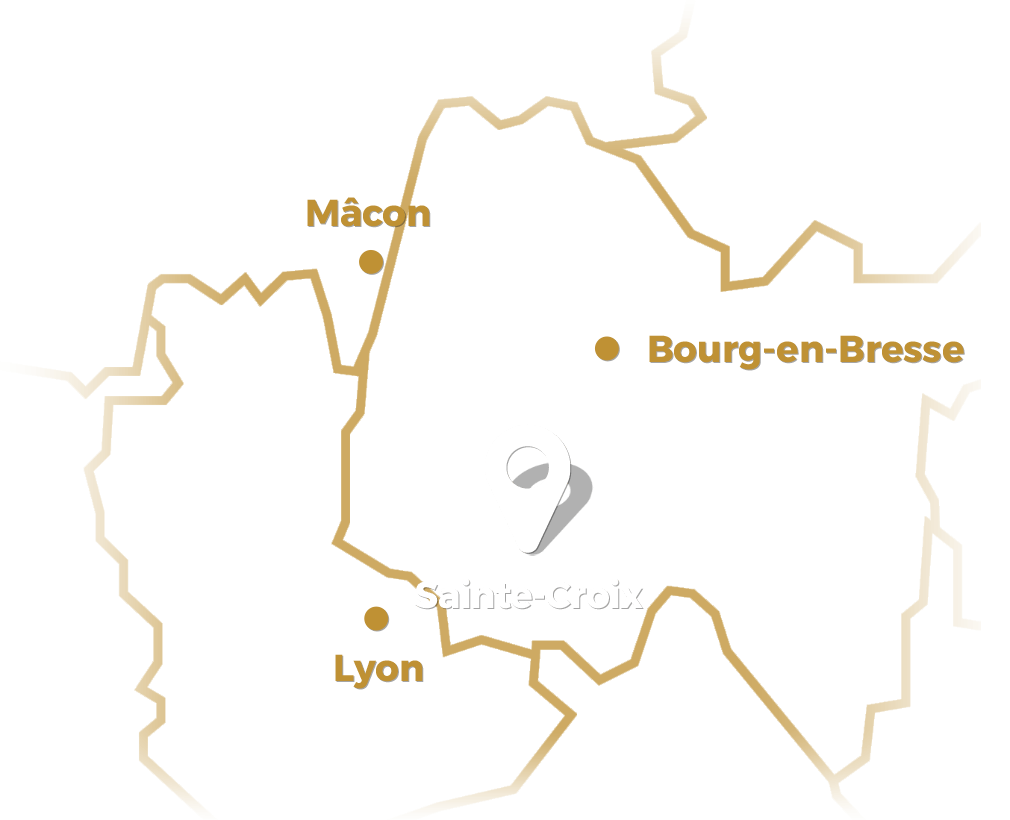 Carte géographique situant Sainte-Croix